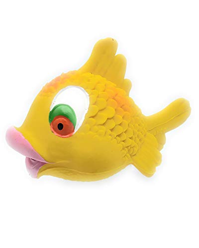 Kissy Fish - Sensory Squeaky Dog Toy - Soft Natural Rubber (Latex) - for Puppies, Small Dogs, Medium Dogs & Blind Dogs - 6.5
