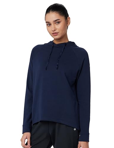 Image of Enamor Full Sleeve Hooded Regular Length Cotton Sweatshirt for Women - Relaxed Fit, Slip on - A902