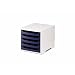 Produktbild Styro Schubladenbox styrobox A4 5 Fächer blau/grau