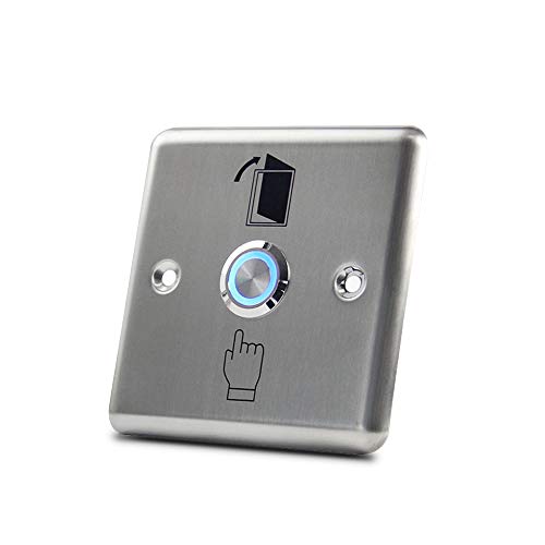 NN99 Botón de salida de la puerta de metal LED Botón de interruptor de metal Liberación para salir puertas Control de acceso Sistema de seguridad Door Exit Button with LED Light (LED-BXG-86)