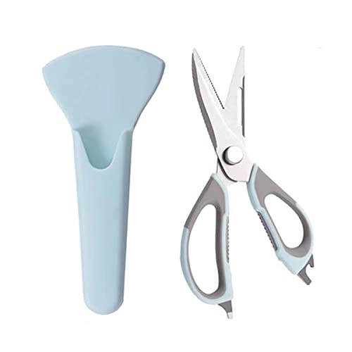 Kitchen Shears Ultra Sharp Stainless Steel Multi-functional stainless steel kitchen detachable scissors ，Heavy Duty Meat Scissors， Food Scissors for Chicken, Poultry, Fish, Herbs (Blue)