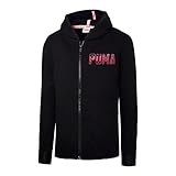 Puma Classic Mädchen Sweatshirt, mit Reißverschluss, Schwarz, Schwarz , 8 Jahre