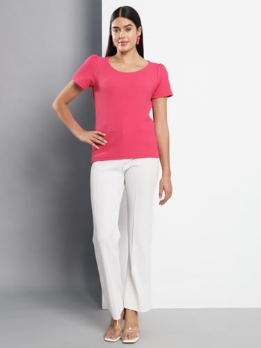 Image of Q - RIOUS Casual Solid Womens Regular Top