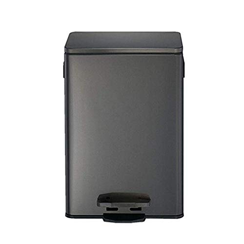 Poubelle à pédale 15L métal : seau intérieur bureau chambre