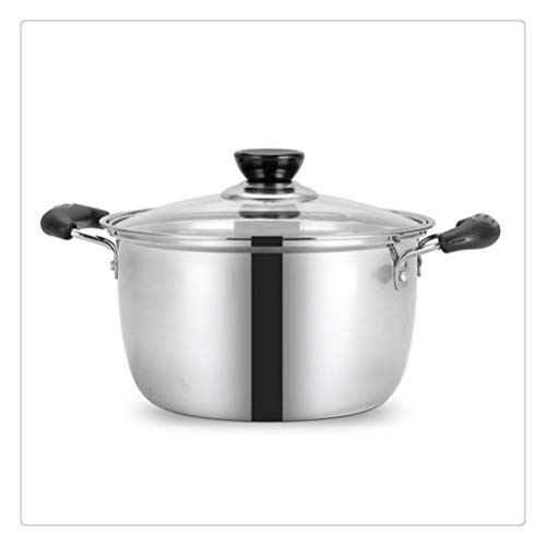 Stainless Steel Double Bottom Soup Pot Set 1.5L4L Nonmagnetic MultiPurpose Cookware NonStick Cooking Pots for Home Color Options: 24cm & 26cm