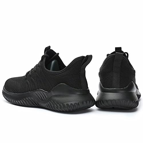 Women's Ladies Tennis Shoes Running Walking Sneakers Work Casual Comfor Lightweight Non-Slip Gym Trainers Black #TOP7