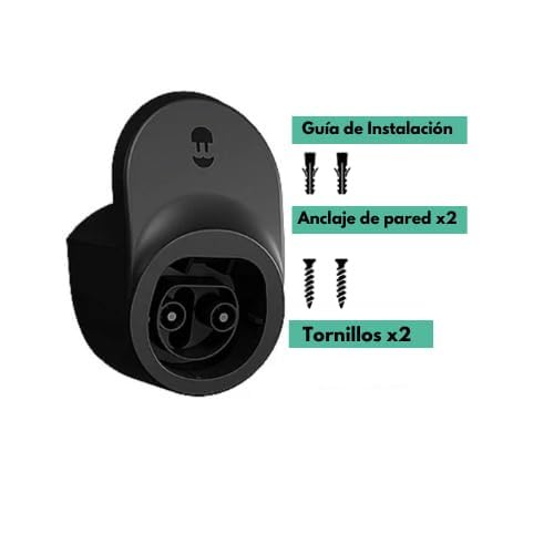 Wallbox Wandhalterung für EV-Ladekabel Typ II. Zubehör Elektrisches Ladegerät Dock CBLDOCK-T2-B Schwarz.