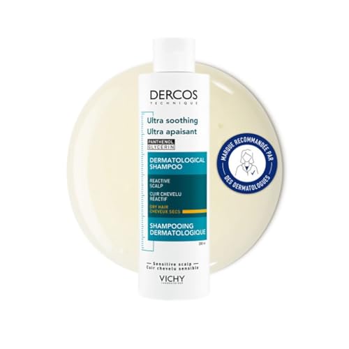Vichy, Dercos, Ultra-Apaisant, Shampooing Anti-Démangeaisons, Cheveux Secs, 200ml