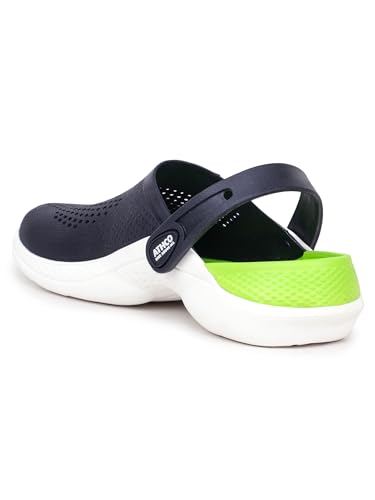 Image of Athco Avatar Clogs for Men|Boys|Unisex|Dual-Color Soft EVA Cushioned Footbed|Easy Wear with Adjustable Back Strap|Lightweight|Flexible|Breathable|Extra Soft Comfortable Anti-Skid Casual Mule|All-Season|Summer|Monsoon|Rain|Winter|Waterproof|Casual Slip-On Sandal|Indoor & Outdoor Wear|Trendy|Fashionable|Stylish|Shoes