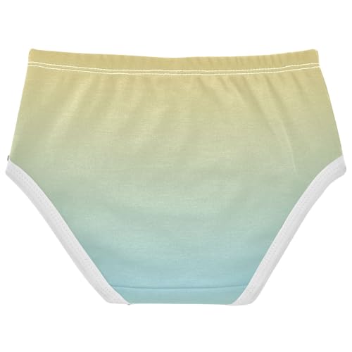 Joisal Artistic Girls Underwear Toddler 2t Cotton Panties for Girl Yellow Sky Blue Gradient Briefs Underpants2