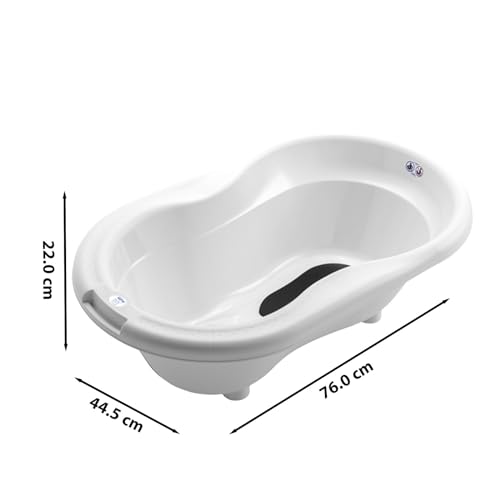 Rotho Babydesign TOP Badewanne - recycelt - Badewanne - Babybadewanne - Kinderbadewanne - Duschbadewanne - weiss