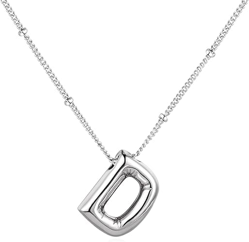 See full amazon price history chart for El Regalo Stainless Steel Bubble Letter- Balloon Initial Necklaces for Women Girls/Dainty Alphabet Pendant 14K Gold Plated Puffy Name Personalized Jewelry Gift (D Silver) El Regalo Stainless Steel Bubble Letter- Balloon Initial Necklaces for Women Girls/Dainty Alphabet Pendant 14K Gold Plated Puffy Name Personalized Jewelry Gift (D Silver) (B0D3VGN2WT) Amazon Price History, Amazon Price Tracker