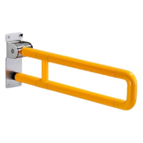 Yubbuioトイレの安全手すり、滑り止め、折りたたみ式の跳ね上げ式ステンレス鋼グラブバー、高齢者用壁掛け式アンチスリップグラブレール用 壁掛け折りたたみステンレス手すり バリアフリートイレ手すり 浴室高齢者トイレ 浴室手すり ABSステンレス手すり (6