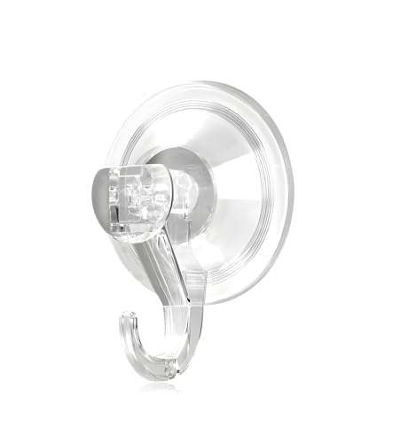 YIKI Packs Suction Cup Hooks, 3KG Heavy Duty Vacuum Hooks, Strong Reusable No Drill Shower Bathroom Towel Hooks, Wreath Hanger for Front Door, Wall Window, Glass, Mount, Kitchen Pack(1)