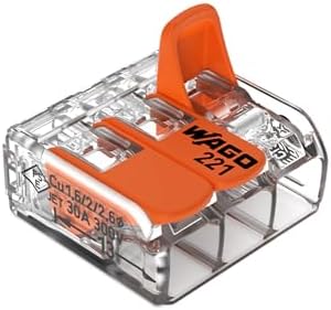 WAGO 221-613 | Pack of 30 | Made in Germany | Easy-to-Use Electrical Wire Connector | Compact, Tool-Free, Transparent – For DIY, Panels & Wiring Projects – 3-Conductor
