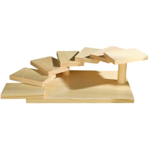 Lpitoy Plateau De Service À Sushi en Bois, Marches Rotatives Japonaises, Escaliers, Assiette À Viande, Assiette À Sushi, Assiette À Sushi Sashimi, Assiette De Service pour Restaurant, Maison