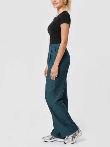 Image of ODODOS Women's Wide Leg Trousers, Ultra Soft odSTRATUM Tech High Waisted Casual Work Pants with Pockets, 27 inch / 29 inch / 31 inch Inseam