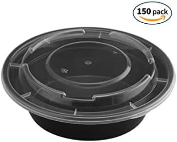 TIYA Food Containers – 16 oz Bulk 150 Pack with Lids – Plastic Food Storage To-Go Round Bowls – Reusable, Microwavable, Dishwasher Safe – Leak-Proof and Great for Meal Prep – BPA-Free - Thumbnail 4