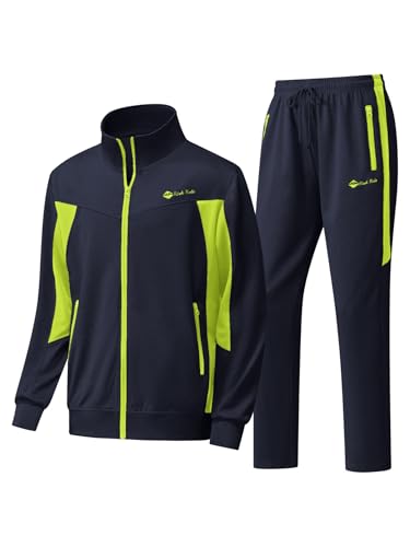 Riskrole Men’s Tracksuits Sweatsuits Set 2 Pieces Casual Athletic Jogging Suits Zip up Outfits