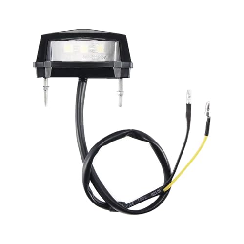 Support de plaque d'immatriculation moto LED 12V étanche haute visibilité