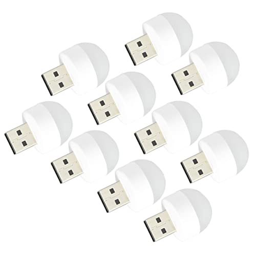 KICHOUSE 10pcs Night Lights Led Mini Night Lights Rechargeable for Home Car Dorm Stairs Baby Room Safe Easy to Use