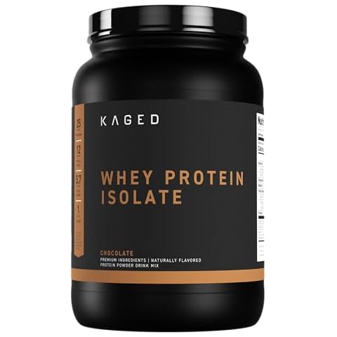 Kaged Whey Protein Isolate Powder | Chocolate | 100% Pure Low Lactose Whey | Post Workout Recovery Drink | Support Muscle-Building | 25g per Serving | Amazing Taste and Easy Mix for Shake | 25 Serving Cover