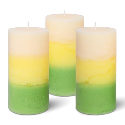 Bougies piliers parfumées Freesia pour une ambiance de salon cocooning