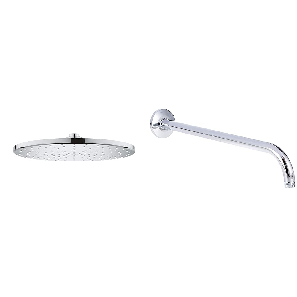Grohe Rainshower 31 cm Tepe Duşu + BauContemporay 400 mm Tepe Duşu Dirseği Seti