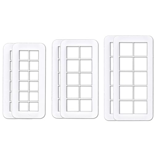 Hinapan Lot de 6 emporte-pièces carrés, emporte-pièces pour fondants, emporte-pièces géométriques, outils de cuisson et accessoires, 3 tailles