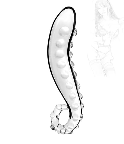 TRQOYTU Dildo Anale In Vetro Dildo In Vetro Trasparente Cristallo Pene Butt Plug Stimolazione Punto G Giocattolo Sessuale Anale Plug Anale Masturbazione Massaggiatore Stimolante Giocattolo Sessuale