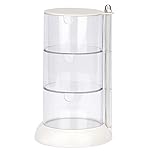 JessLab 3 Layer Clear Jewelry Organizer, 360° Rotatable Acrylic Hair Accessory Organizer, Hair Clip, Hair Tie, Earring Organizer Storage for Bathroom Vanity Countertop