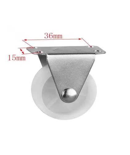 Roulettes en polypropylène blanc 40 mm pour meuble lot de 5 - 5