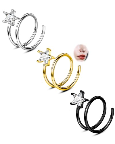 CM Crareesi Mania 3�s�[�X �_�u���m�[�Y�����O�t�[�v �V���O���s�A�X�p�b�N�p�A316L�X�e�����X�X�`�[���X�p�C�����c�C�X�g�m�[�Y�t�[�v�A18G/20G �m�[�Y�s�A�X�t�[�v �����p �N���A�L���[�r�b�N�W���R�j�A �c�C�X�g�m�[�Y�����O, ����