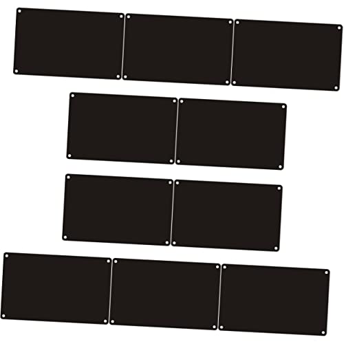 Plaque nominative aluminium noir 120x80 mm panneau vierge à graver signalétique bureau