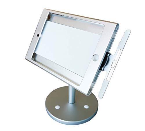 ANGEL POS 1521040 iPad Mini POS Kiosk Stand Enclosure with Security Lock and Key Desktop Anti Theft Projector Accessory