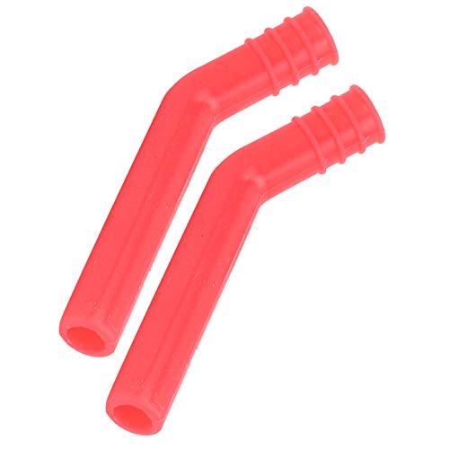 Dilwe Rc Exhaust Pipe Extension Tube, 1 Pair Engine Exhaust Pipe Extender Silicone Extension Tube Compatible With Hsp 1/8 1/10 Rc Car Rc Accessories(Red) #TOP27