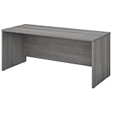 Bush Business Furniture Studio C 72W Computer Desk with Wire Management and Modesty Panel in Platinum Gray, Professional Table for Home Office and Corporate Office