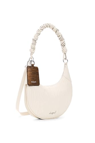 Sac à épaule Desigual Helium Calgary écru : grand sac bandoulière beige pour femme