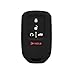 Ezzy Auto Black and Red Silicone Key Cover Case Holder Chain Bag Key Fob Case Cover fit for 2015 2016 2017 Honda Civic Accord Pilot CR-V