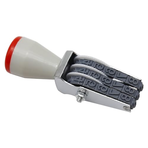 EATAKWARD 3 Digit Number Stamp Adjustable Digit Rubber Changeable Number Stamp Numerical Multi- Functional Creative Price Tag Rotating Symbol Business