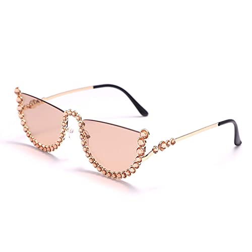 Lunettes de soleil demi-monture femme tendance chic pour soirée en plein air et vacances d'été