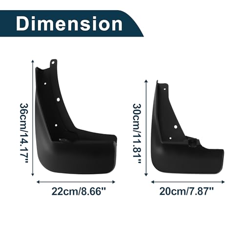 Image of Mud Flaps Splash Guards for Volkswagen Tiguan l 2019-2023 W /Mount Accessories Mud Guards Front and Rear 1 Set
