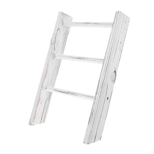 Luxshiny Échelle Miniature Porte-Serviettes Rétro en Décoration Salle de Bain Gain de Place Porte-Torchons Compact Accessoires de Salle de Bain Présentoir Multifonctionnel