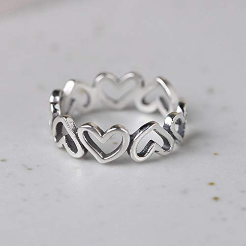Bague ajustable en argent S925 d'une brillance haut de gamme