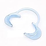 Impressive Smile 14 Dental Cheek Retractors Mouth Opener for Teeth Whitening Clear Blue C-Shape (7 Medium 7 Small)