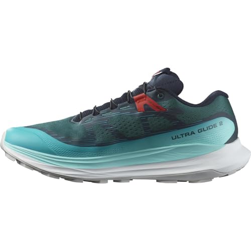 Salomon Salomon Ultra Glide 2 Men's Trail Running Shoes, Atlantic Deep/Blue Radiance/Fiery Red, US 10 M