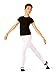 Body Wrappers Jazzy Cotton Fitted Short Sleeve Pullover Shirt, White, 7/8