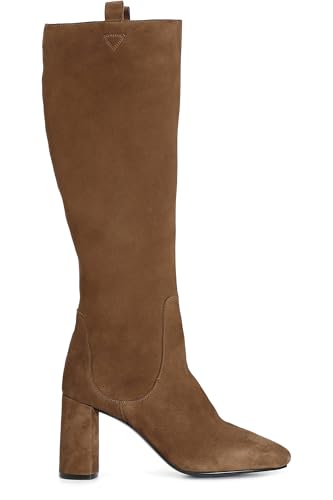 Botte en daim femme chaussure montante cuir suédé élégante CAFèNOIR