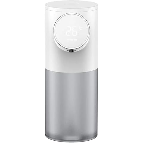 GoKlug automatischer seifenspender dusche kabellos digital modern stehender seifenspender Bad elektrischer seifenspender dusche ohne Bohren schaumseifenspender berührungsloser seifenspender Weiß Cover