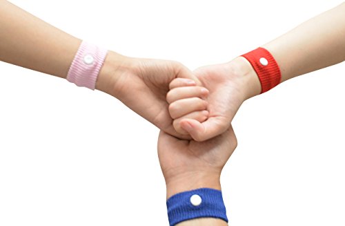 Pair of Acupressure Anti-Nausea Motion Sickness Relief Wristbands (Blue) ★ Great for Controlling Nausea Due to Morning Sickness, Motion Sickness or Chemotherapy ★ 8 Colors ★ Nausea Relief Bracelet